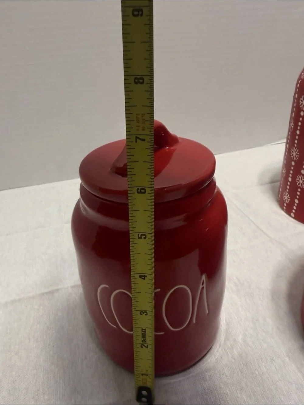 Rae Dunn Red and Cream Ceramic Bowl - Artisan Collection